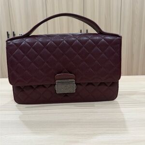 Chanel CC University Burgundy Quilted Flap Bag Fall Winter 2016